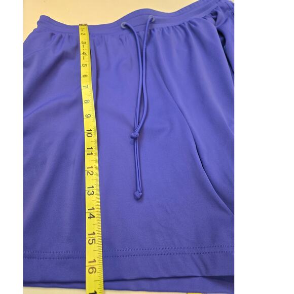 L.L. Bean BeanSport Swimwear Pull-On Nylon 5" Shorts Cobalt Blue Womens Medium - Picture 6 of 9